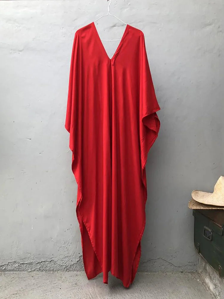 Bohemian Oversize Red Kaftan