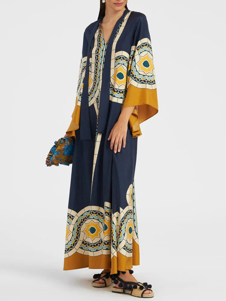 Print Patchwork Maxi Dress