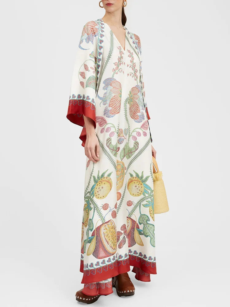 Print Patchwork Maxi Dress