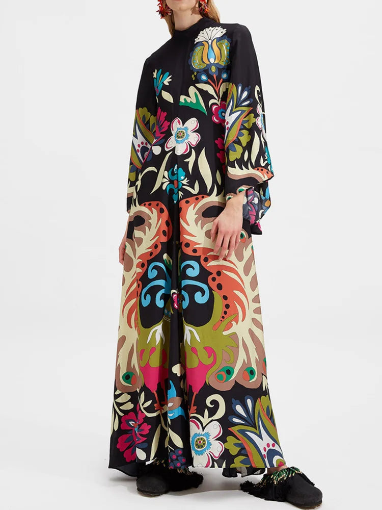 Print Patchwork Maxi Dress