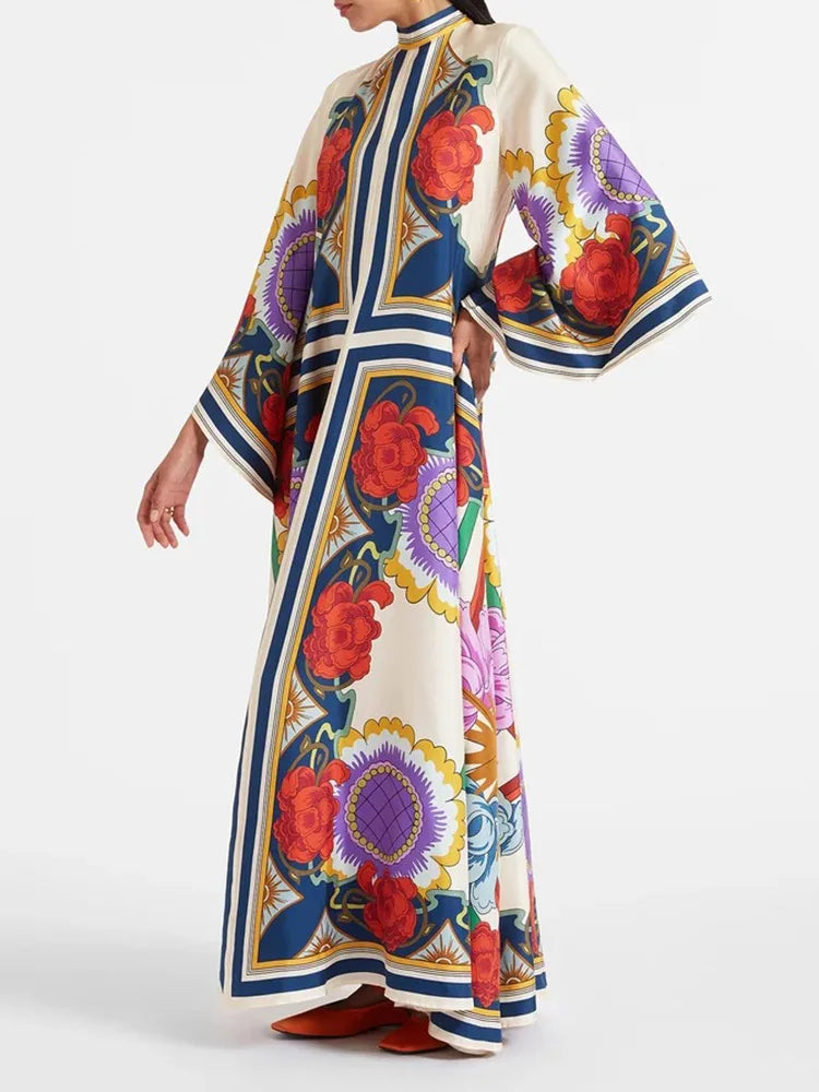 Print Patchwork Maxi Dress